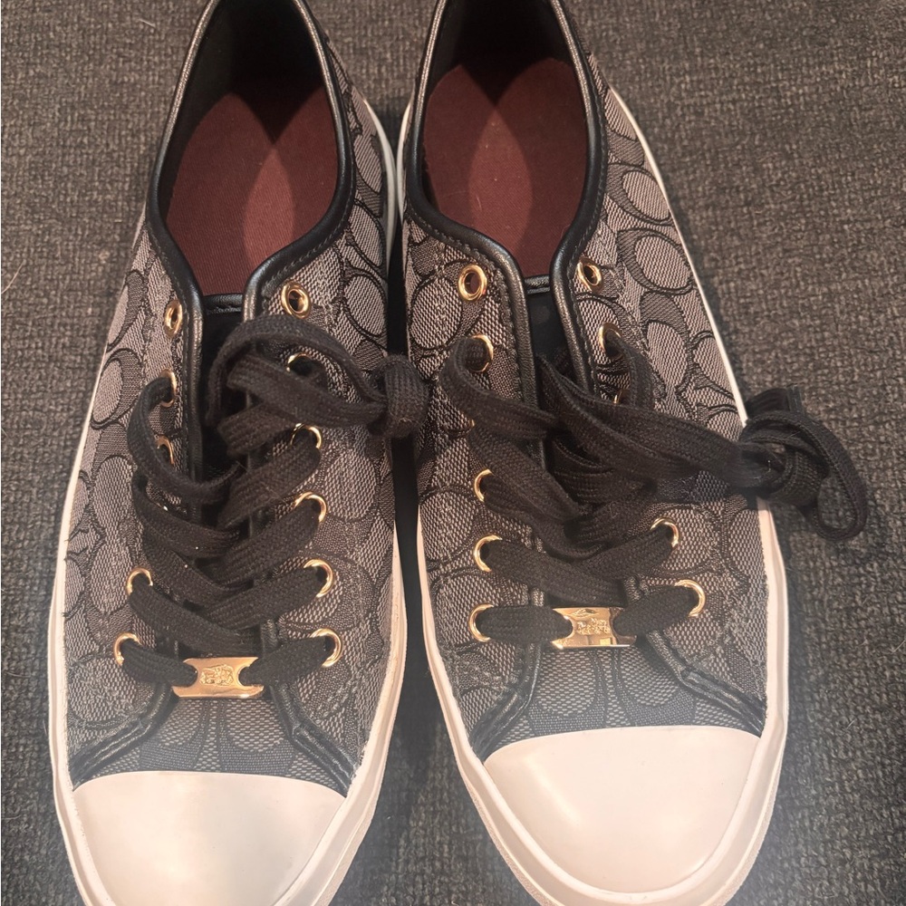 Coach Women's Black and Gray Sneakers